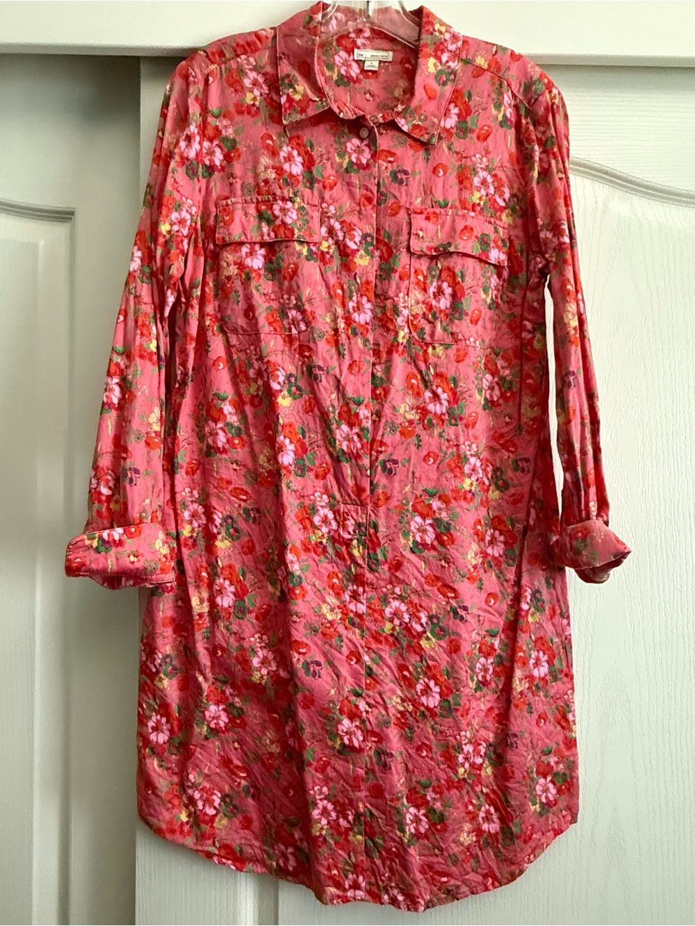 GAP Women’s Small Floral long sleeve collared dress